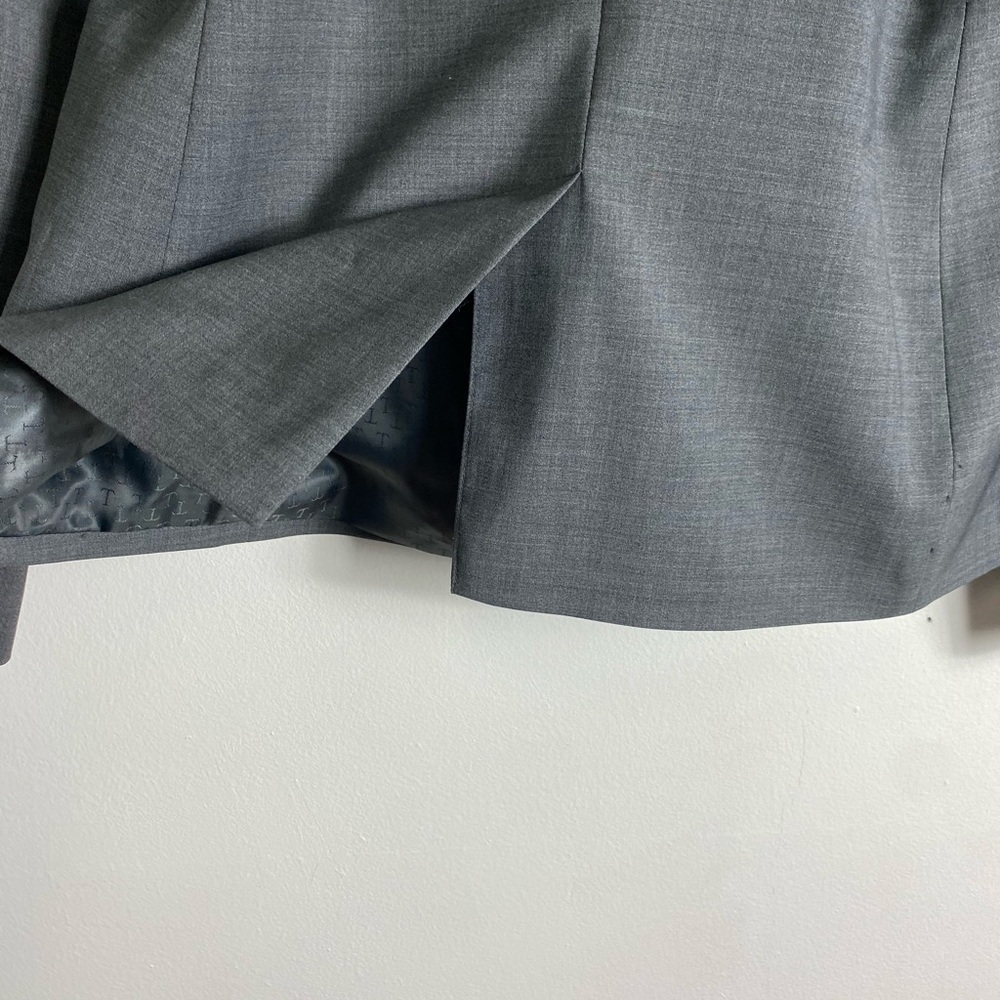 Talbots Gray Wool Blend Single Button Blazer - image 8